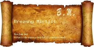 Brezsny Mirtill névjegykártya